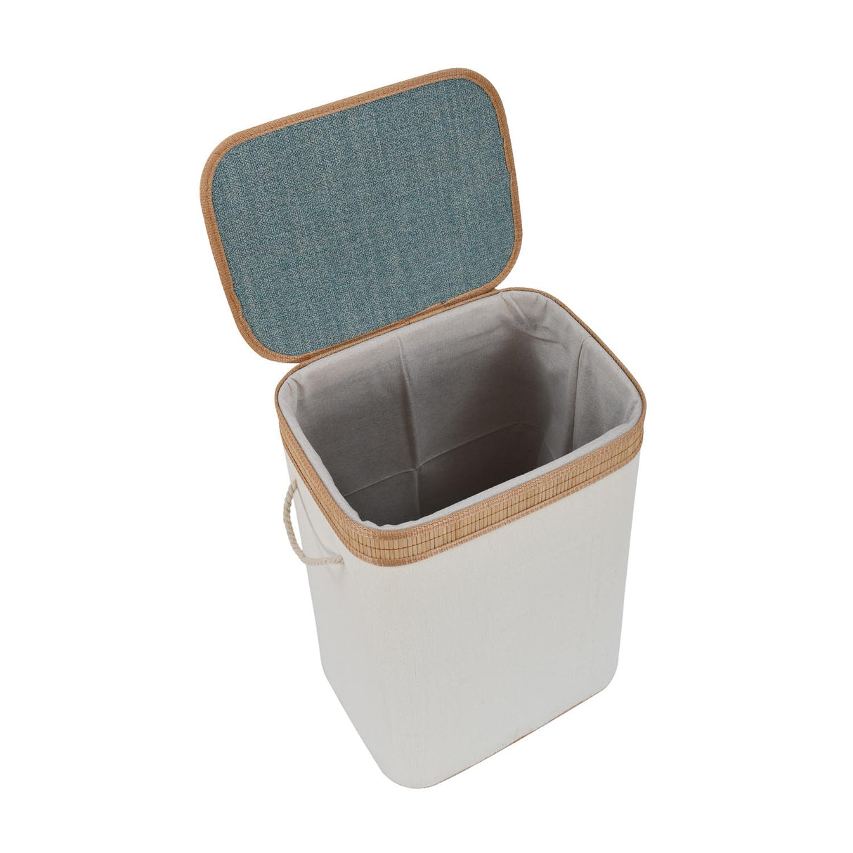 Plush Bamboo and Polyester Laundry Cover Bag- White