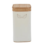 Plush Bamboo and Polyester Laundry Cover Bag- White