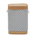 Diamond Pattern Bamboo and Polyester Laundry Bag Cover- Grey