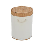 Plush Bamboo and Polyester Laundry Bag Cover- White