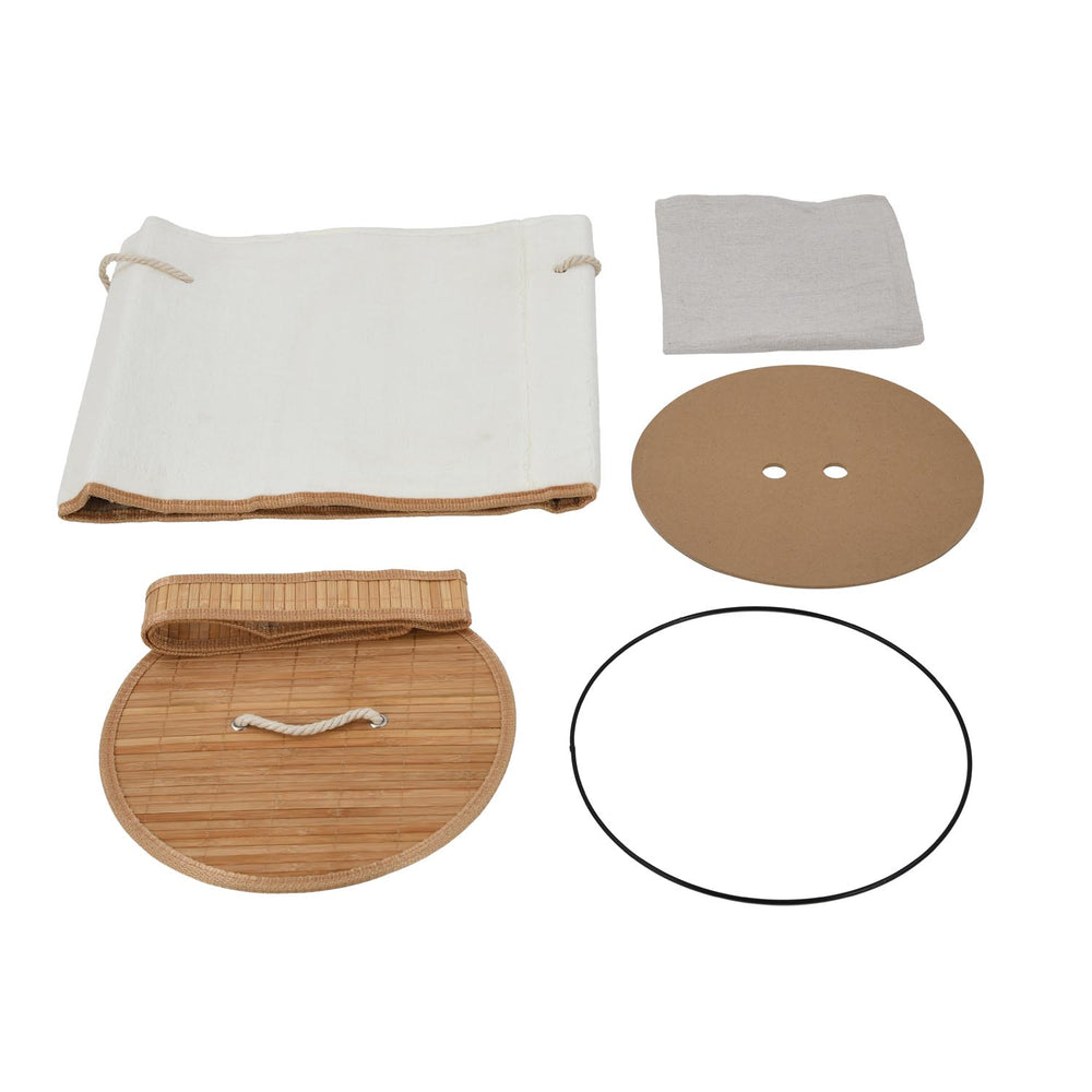 Plush Bamboo and Polyester Laundry Bag Cover- White