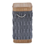 Decorative Bamboo and Polyester Laundry Bag Cover- Grey