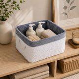 Plush Bamboo and Polyester Organiser Cover- White