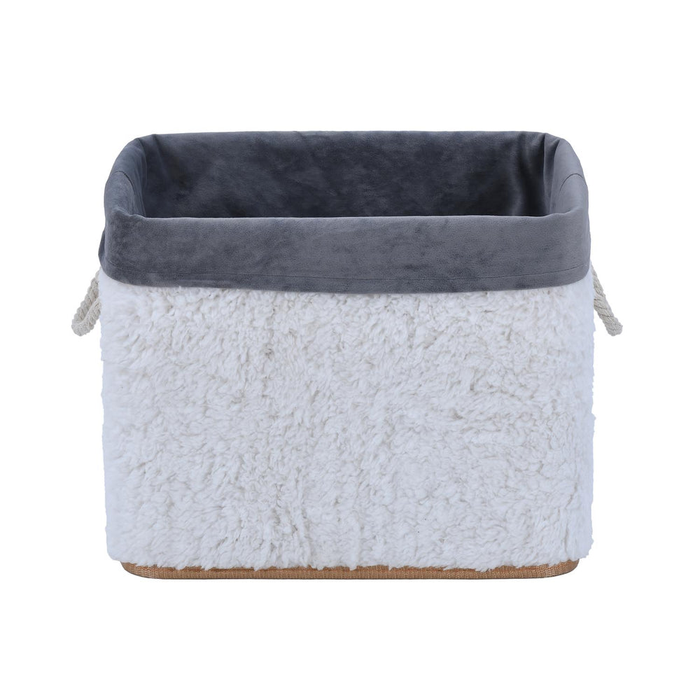 Plush Bamboo and Polyester Organiser Cover- White