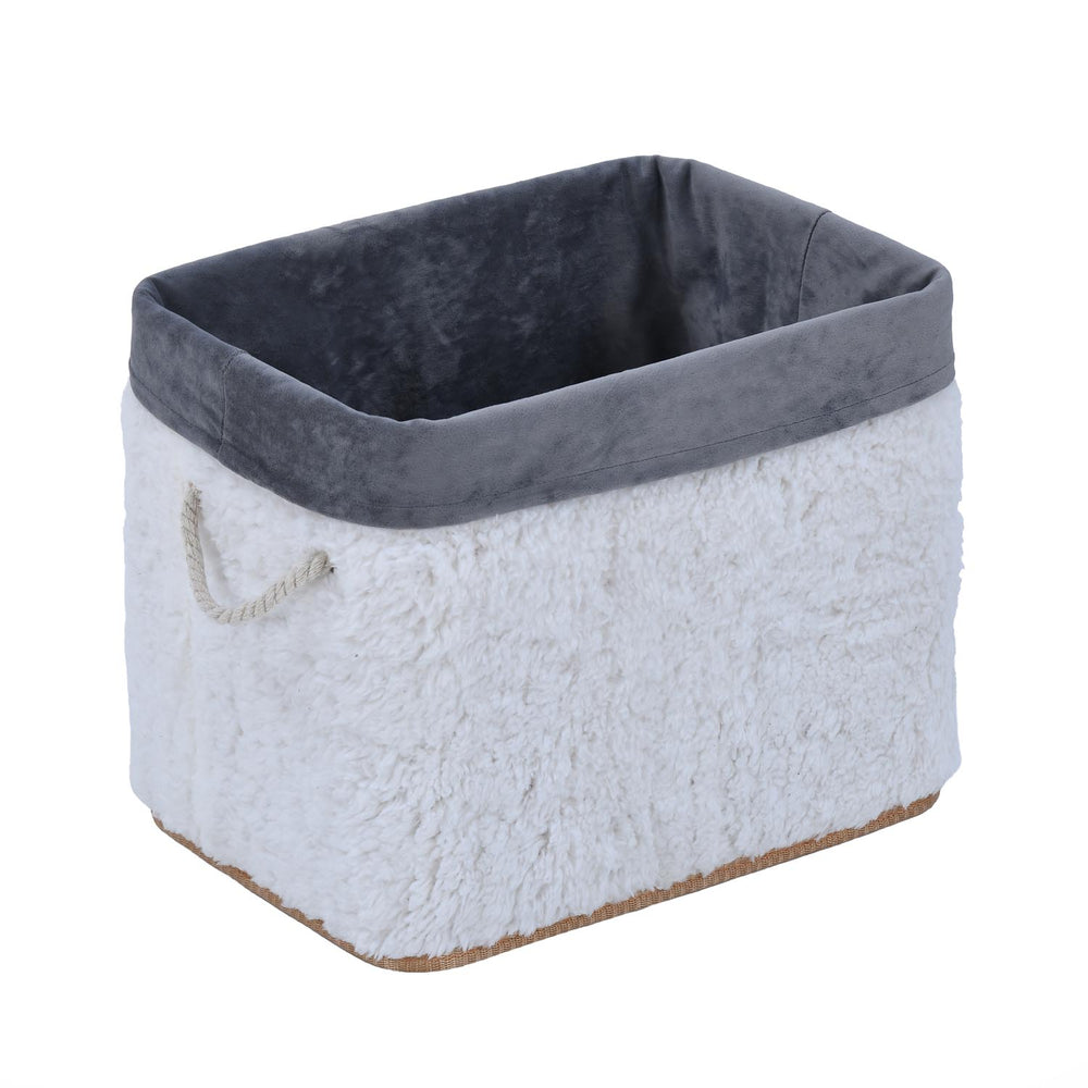 Plush Bamboo and Polyester Organiser Cover- White