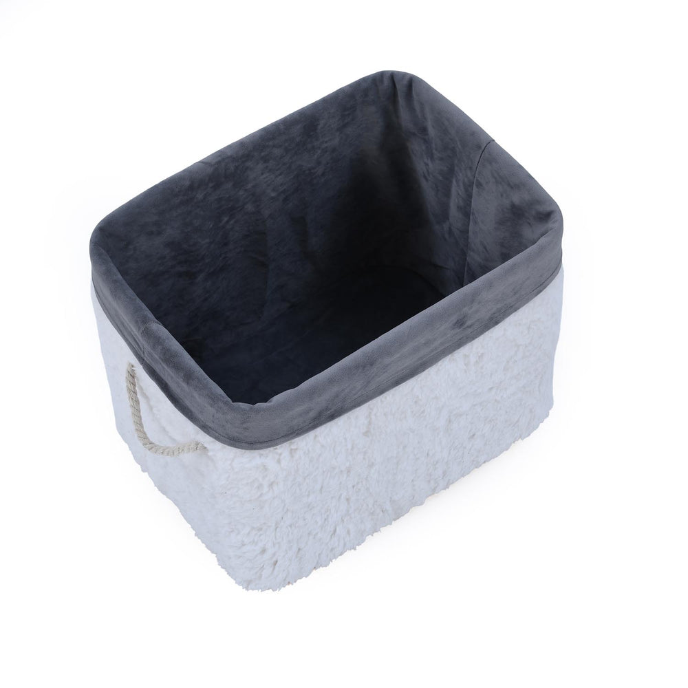Plush Bamboo and Polyester Organiser Cover- White