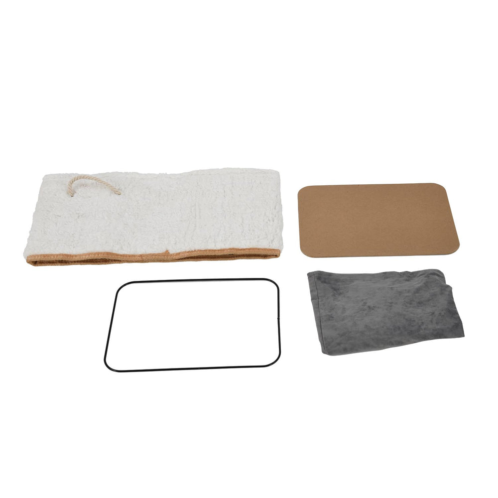 Plush Bamboo and Polyester Organiser Cover- White