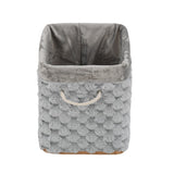 Diamond Pattern Bamboo and Polyester Organiser Cover- Grey