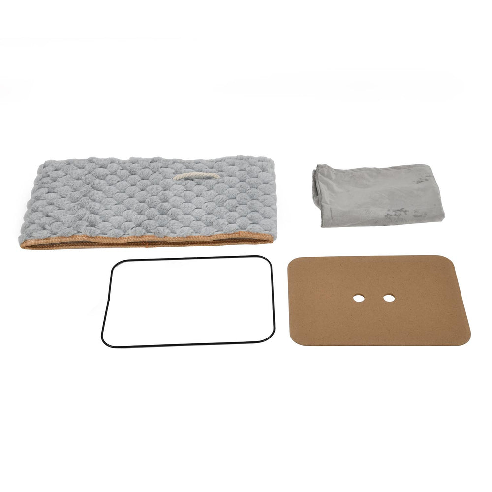 Diamond Pattern Bamboo and Polyester Organiser Cover- Grey