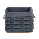 Decorative Bamboo and Polyester Organiser Cover- Grey