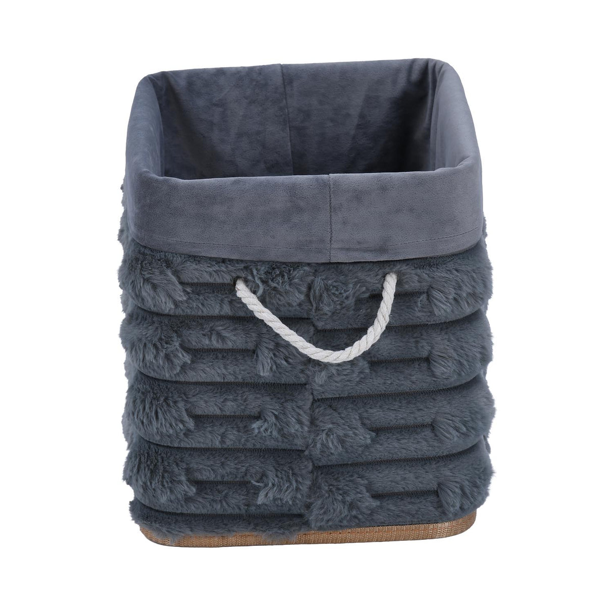 Decorative Bamboo and Polyester Organiser Cover- Grey