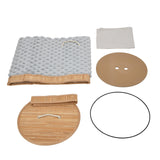 Diamond Pattern Bamboo and Polyester Laundry Bag Cover- Grey