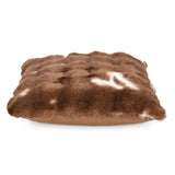 Soft Fur Polyester 20'' x 20" Filled Cushion - Brown