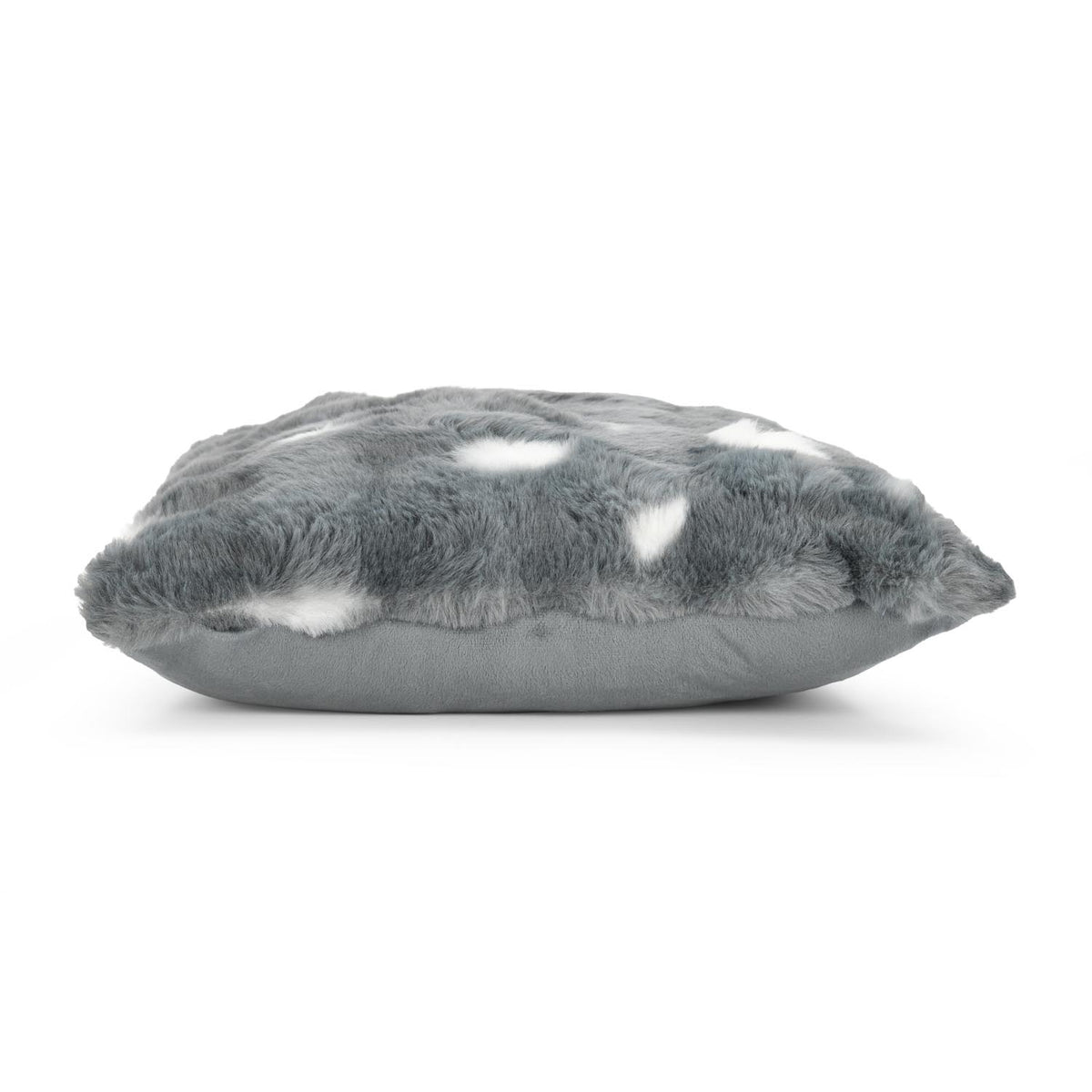 Soft Fur Polyester 20'' x 20" Filled Cushion - Grey