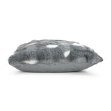 Soft Fur Polyester 20'' x 20" Filled Cushion - Grey