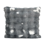 Soft Fur Polyester 20'' x 20" Filled Cushion - Grey