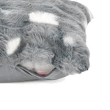 Soft Fur Polyester 20'' x 20" Filled Cushion - Grey
