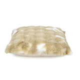 Soft Fur Polyester 20'' x 20" Filled Cushion - Cream