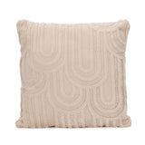 Jacquard Arch Polyester 20'' x 20" Filled Cushion - Beige