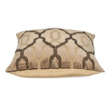 Oval Pattern Vicose Velvet  16" x 16" Cushion Cover- Gold