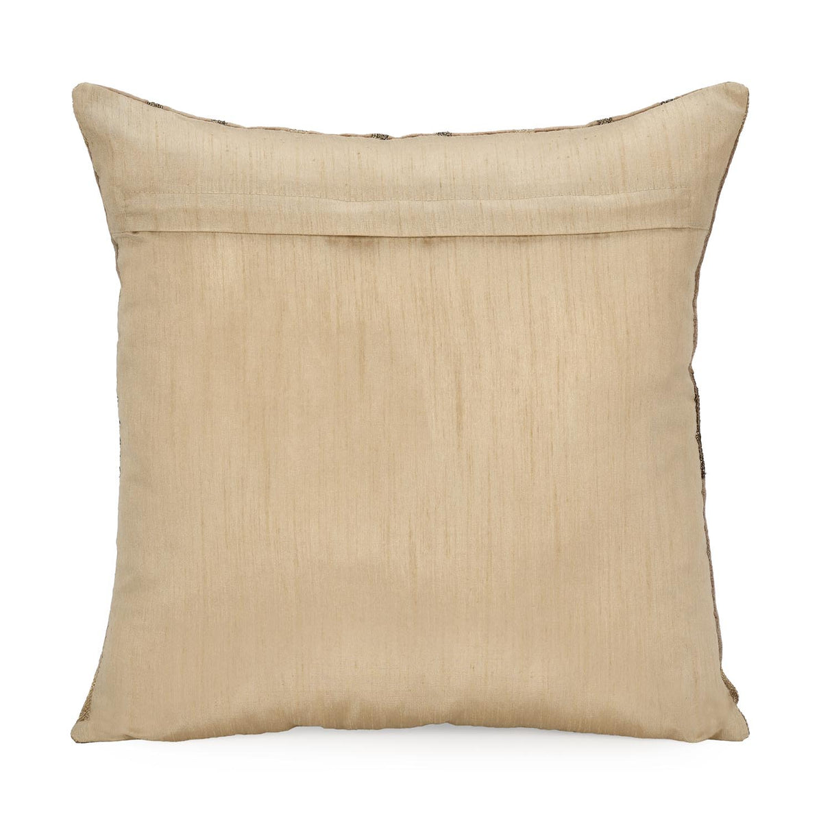 Oval Pattern Vicose Velvet  16" x 16" Cushion Cover- Gold