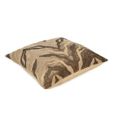 Decorative Waves Vicose Velvet 16" x 16" Cushion Cover- Gold