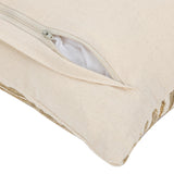 Striped Cotton 16" x 16" Cushion Cover- Beige