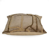 Abstract Vicose Velvet 16" x 16" Cushion Cover- Gold