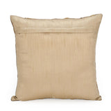 Abstract Vicose Velvet 16" x 16" Cushion Cover- Gold