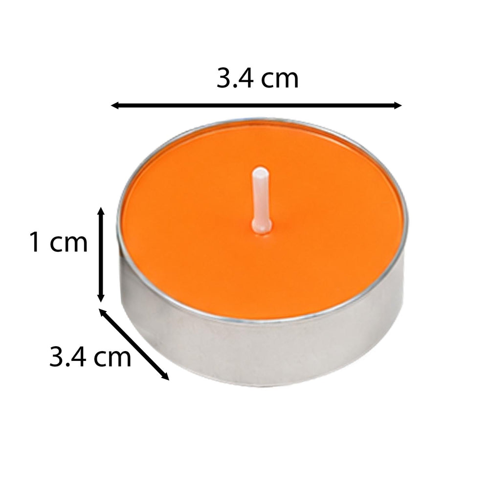 Mango Orchid Tealight Candle Set of 20- Orange