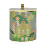 Small Round Cannister With Lid- Green