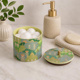 Large Round Cannister With Lid- Green