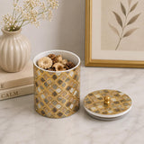 Multipurpose Round Cannister- Small, Brown