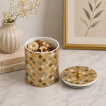 Multipurpose Round Cannister- Small, Brown