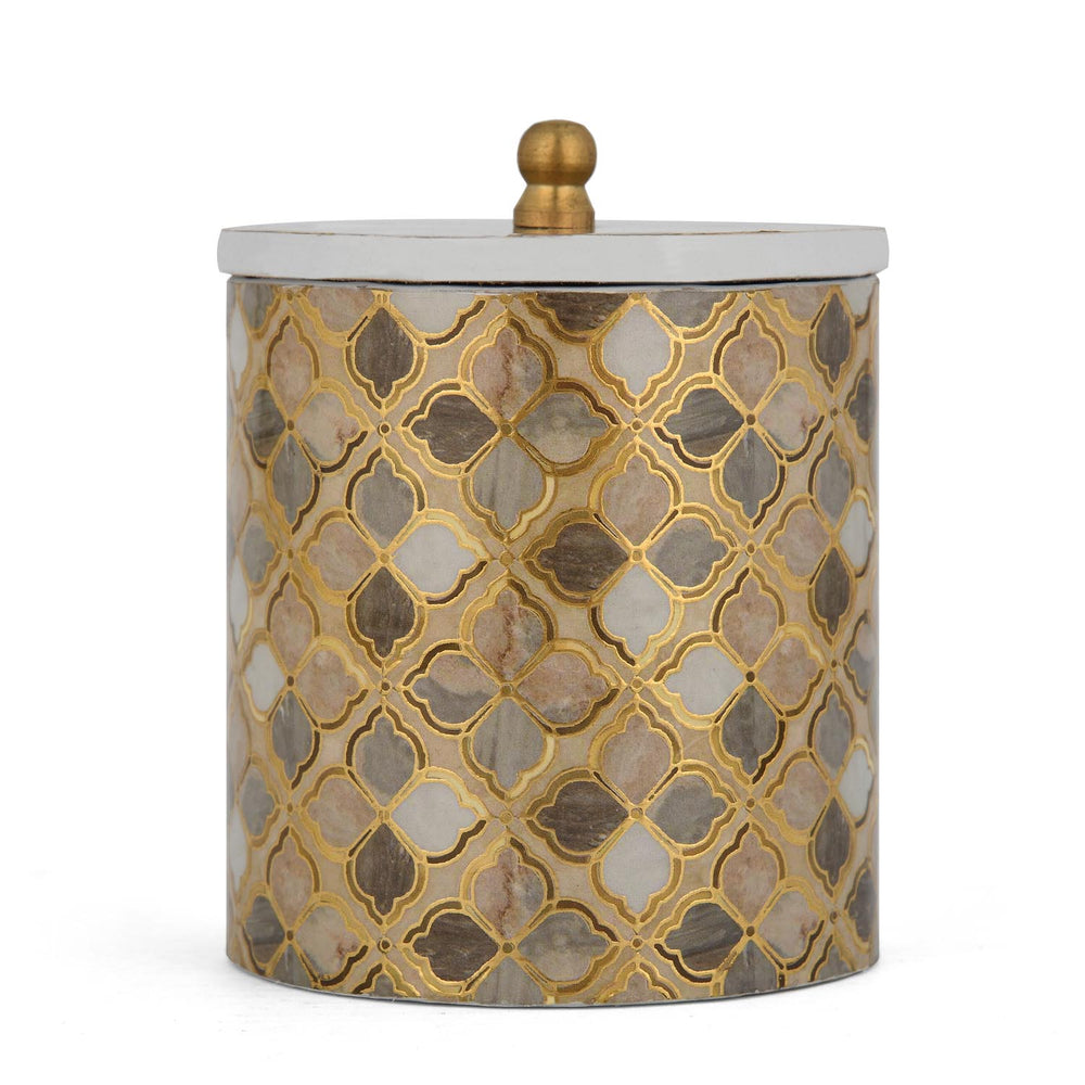 Multipurpose Round Cannister- Small, Brown
