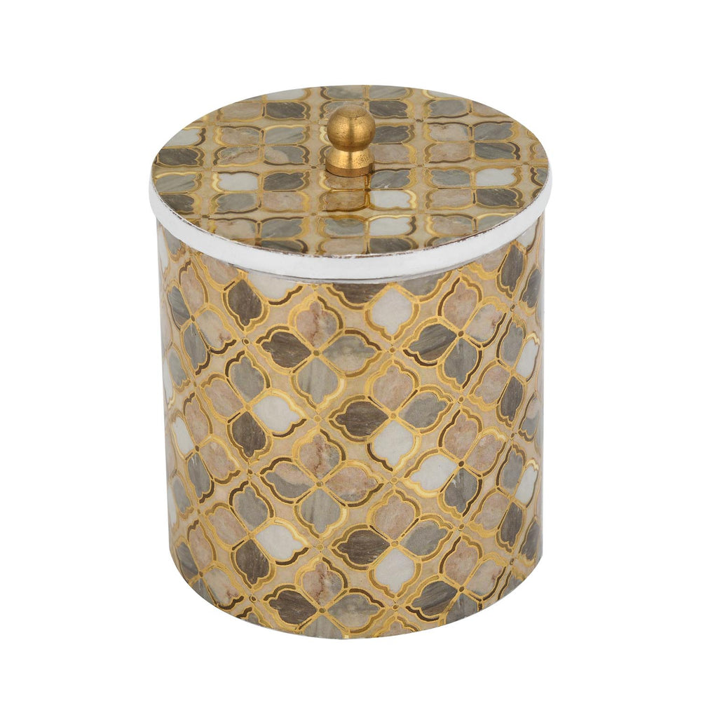 Multipurpose Round Cannister- Small, Brown