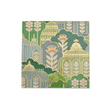 Decorative Coaster Set of 4 with Holder- Green