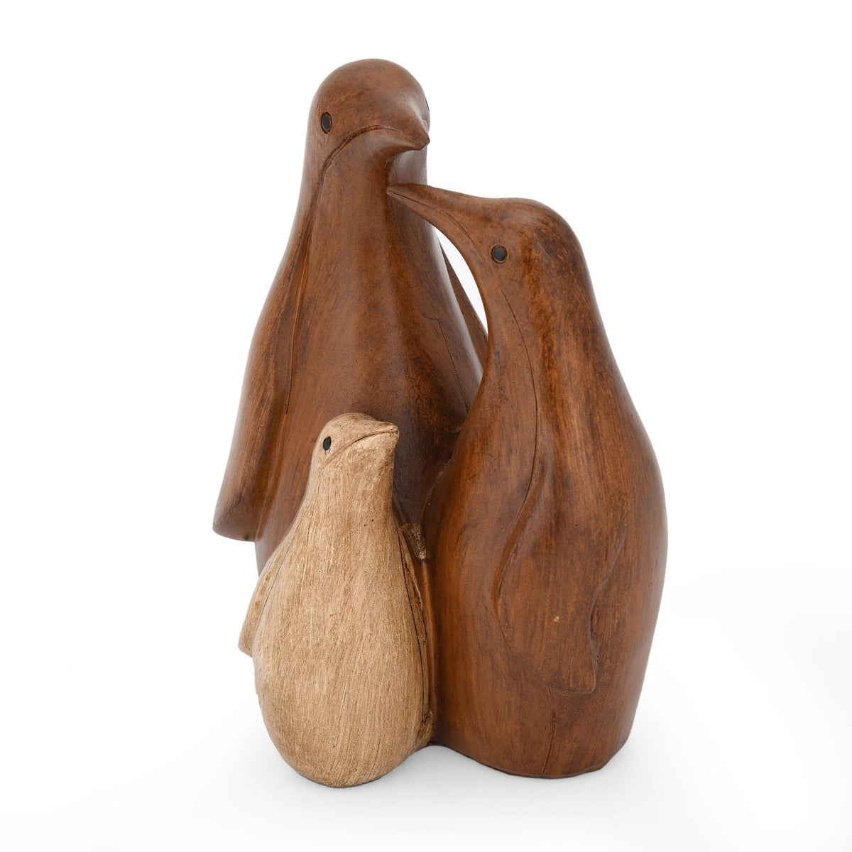 Trio Penguin Polyresin Showpiece- Brown