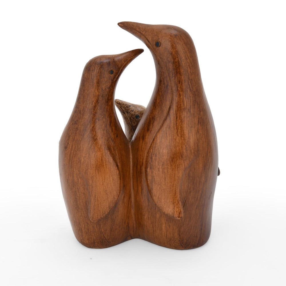 Trio Penguin Polyresin Showpiece- Brown