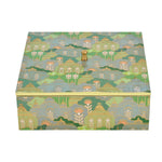 Multipurpose Square Dryfruit Box With Lid- Green
