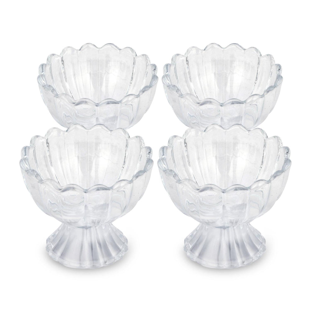 Decorative Set of 4 Bowls with Tray- Brown