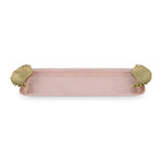 La Rosa Rectangular Tray with Wings Handle- Pink & Gold