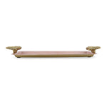 La Rosa Rectangular Tray with Wings Handle- Pink & Gold