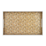 Decorative Tray with Handle- Brown
