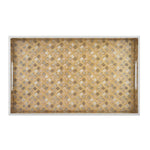 Decorative Tray with Handle- Brown