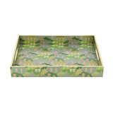 Decorative Tray With Handle- Green