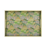 Decorative Tray With Handle- Green