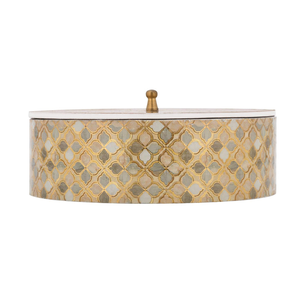 Multipurpose Round Dryfruit Box- Brown
