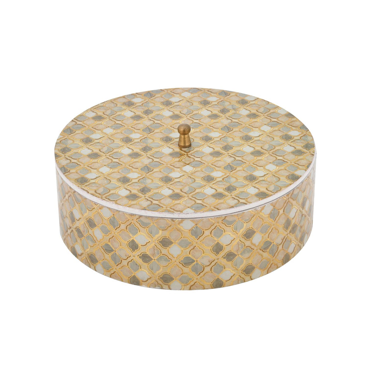 Multipurpose Round Dryfruit Box- Brown
