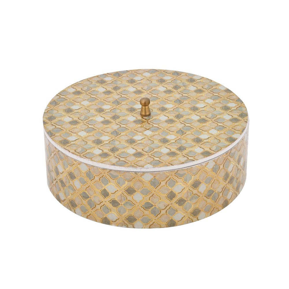 Multipurpose Round Dryfruit Box- Brown